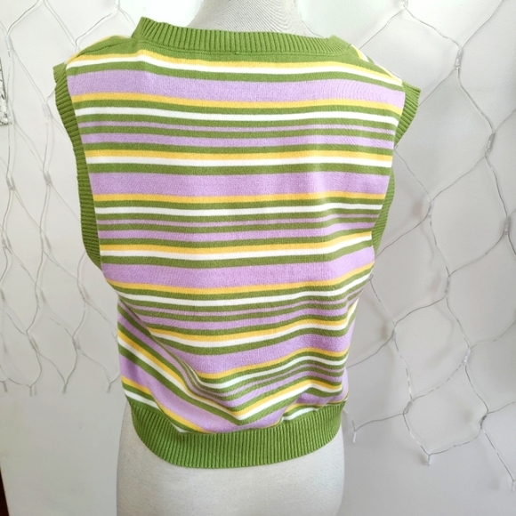 °V-Neck Cropped Sweater Vest / Tagged Size 3X - Picture 3 of 4